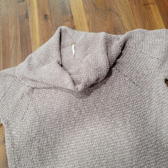 Free People By Your Side Cowl Neck or Off Shoulder Sweater Oversized XS - Picture 7 of 12